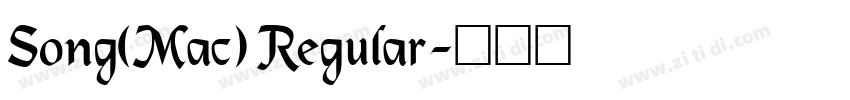Song(Mac) Regular字体转换